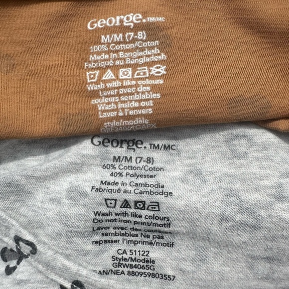 George Girls Long  Sleeve Cotton Dresses Bundle Size 7-8 - Picture 7 of 7